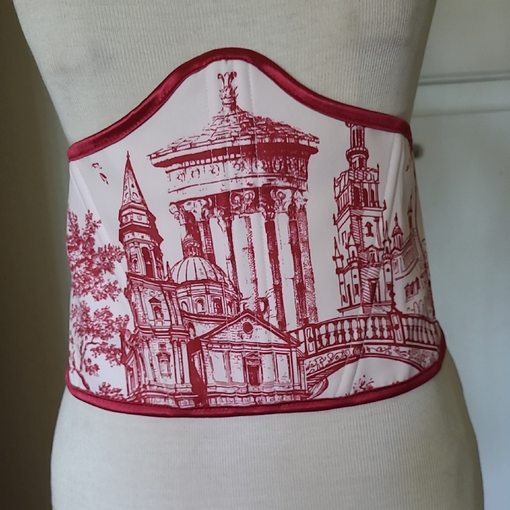 Elegant Red Printed Women's Top
